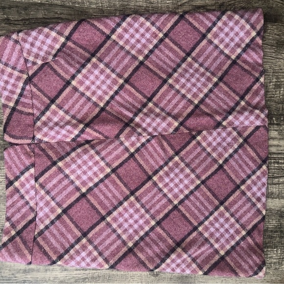Talbots Plaid Skirt Womens size 10 Purple Short Wool Preppy - Picture 4 of 5
